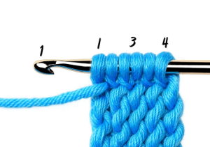 Cận cảnh cách tăng mũi khi móc vòng tròn – giúp tạo độ phồng đều cho móc khóa.