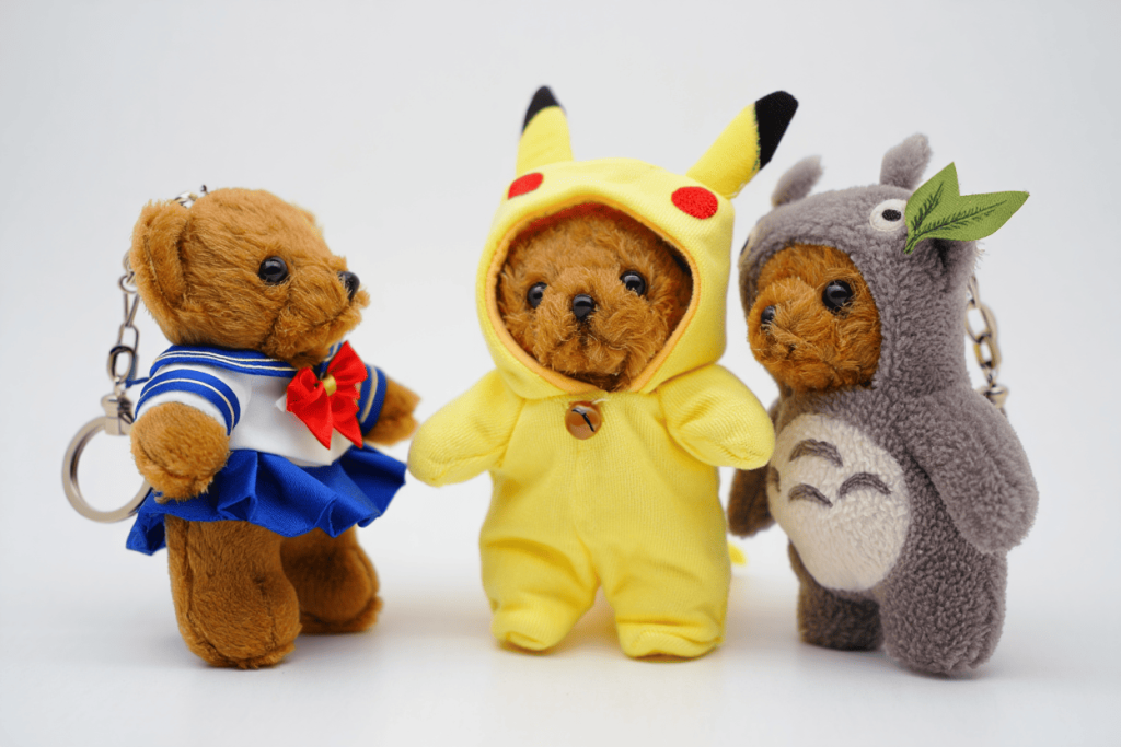 Gấu bông móc khóa cosplay