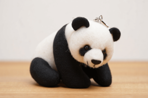 Móc khóa gấu trúc nhồi bông mini