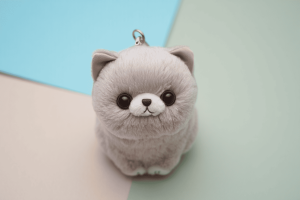 Móc khóa mềm mại hình mèo bông